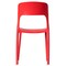 Fabulaxe Modern Plastic Outdoor Dining Chair with Open Curved Back, Red QI004227.RD - alternate 5